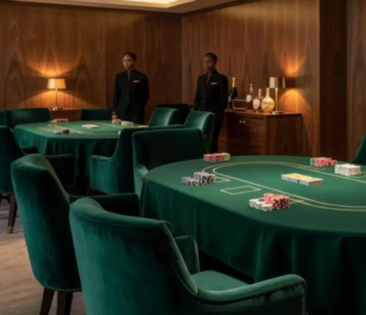 VIP pokerový stôl v súkromnom salóniku
